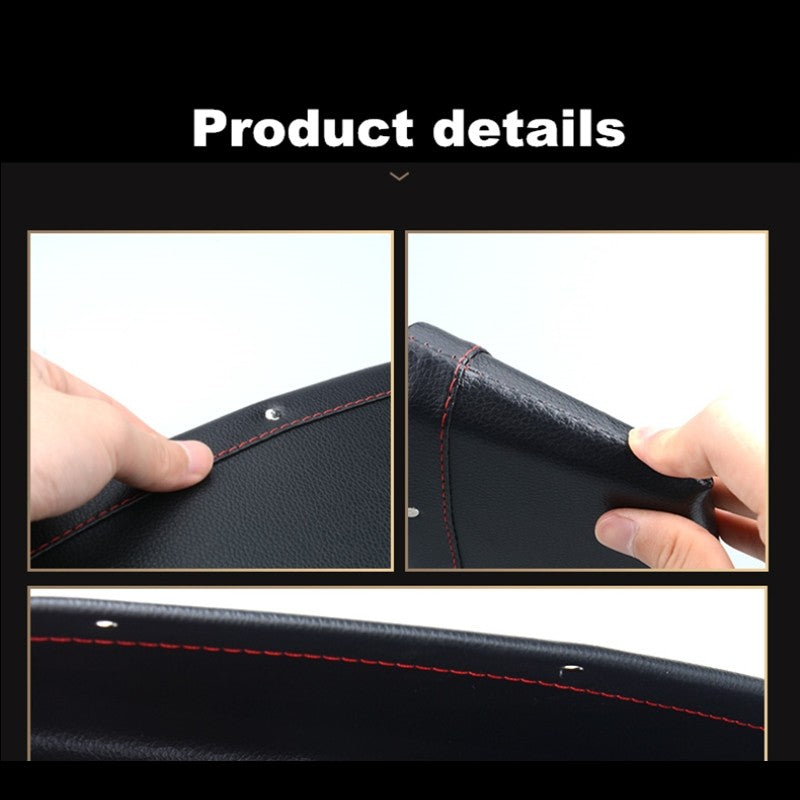 Car Seat Gap Filler & Pocket – Faux Leather (2 Pack, Black)