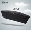 Car Seat Gap Filler & Pocket – Faux Leather (2 Pack, Black)