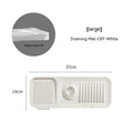 Silicone Faucet Splash Mat – Sink Drip Catcher (Beige, 14.5 in)