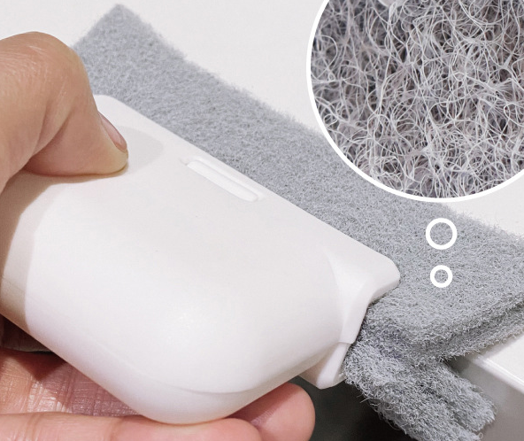 Window Track Cleaning Brush – Wedge Pad Groove Cleaner (2 Pack, White)