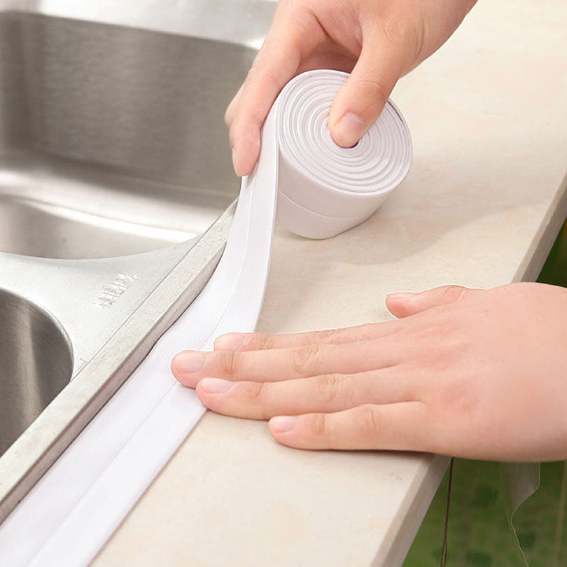 Peel & Stick Caulk Tape – Kitchen & Bath Sealing Strip (2 Rolls)
