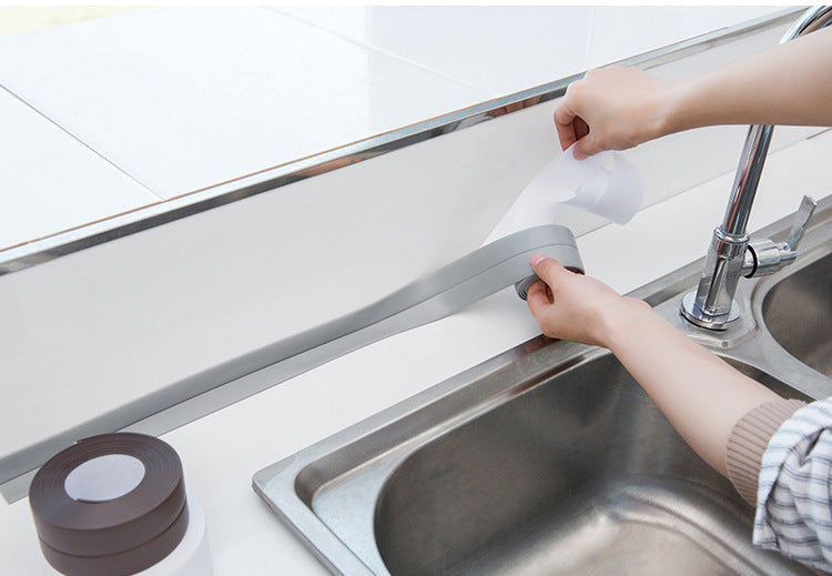 Peel & Stick Caulk Tape – Kitchen & Bath Sealing Strip (2 Rolls)